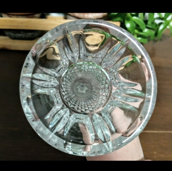 Vintage Crystal Flute Golden Crown - Picture 3 of 10